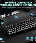 Smooth Tap 60 Percent Wireless Gaming Keyboard Featuring Hall Effect Magnetic Keys And Insanely Quick Rapid Trigger Tech, compact layout with multi-device support.