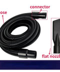 Heavy Duty Cyclone Dust Collector Filter Kit For Shop Vacuums comes with a flexible black hose and flat nozzle for dust extraction.