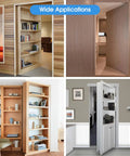 Badass Pivot Hinges For Hidden Doors And Bookcases Heavy Duty Stainless Steel Hardware Rustproof Construction in various settings.