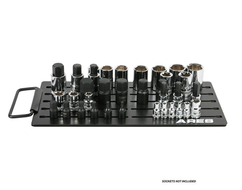 Magnetic Socket Organizer Rail Set for 1/4 Inch, 3/8 Inch, and 1/2 Inch Drive Sockets Holds 36 Sockets