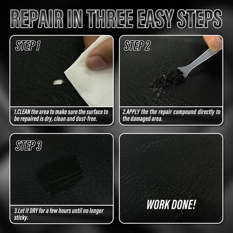 Leather And Vinyl Repair Kit For Sofas Jackets Car Seats And Purses With Easy To Follow Instructions No Experience Needed To Match Any Color And Restore Any Material Like Bonded Italian Pleather Or Genuine Leather Surfaces step-by-step guide.