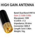 Compact Dual Band Ham Radio Short Antenna SMA Female Connector For VHF UHF Use 5 Cm Length 50 Ohm Impedance Low VSWR Under 1.5 Boosts Signal Range