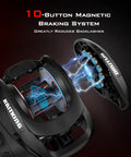 Brutus Baitcasting Fishing Reel With Graphite Frame And 7.2 To 1 Gear, 5 Plus 1 Shielded Bearings, 10 Button Magnetic Braking