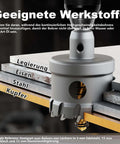 GSTK 14-pc heavy-duty carbide hole saw set with titanium pilots and L-wrenches; metal steel cutters, Amazon brand