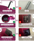 Comparison of PVC Pipe Reamer Kit materials: stainless steel vs iron, professional vs ordinary screws, tungsten carbide vs cast iron.
