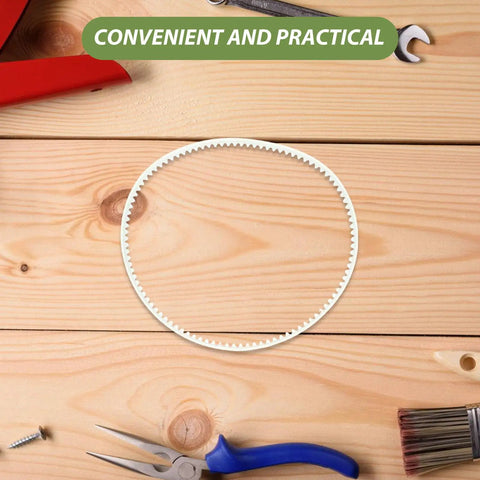 Tough As Nails Rubber Drive Belts Pack Of Four For Heavy Duty Industrial Sealers on wooden surface with tools