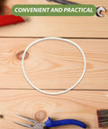 Four Pack Heavy Duty Rubber Replacement Belts For Sealing Machines Featuring precise tooth design on wooden surface.
