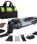 Built Different Professional Grade Corded Oscillating Multi Tool With Rock Solid 3 Amp Motor and attachments for home projects.