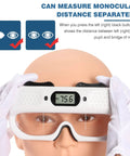 PD Meter Pupil Distance Ruler Pupilometer With Memory Function For Easy At Home Eye Checks And Glasses Fit No Brainer PD Readings CE Certified Optical Tool on mannequin face