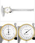 Dial Calipers 0-15 Cm with 0.02 mm Graduation, Stainless Steel Shockproof Vernier Caliper with Anti Glare Dial, Closeup View