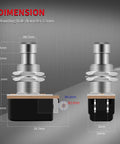 Technical diagram of 13 Piece SPST Momentary Soft Touch Foot Switch for Guitar Effects Pedals detailing dimensions.