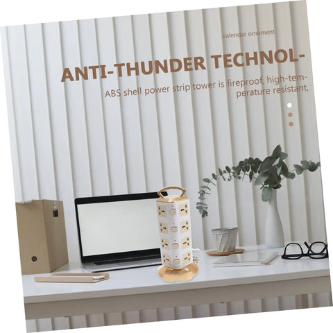Bang For Your Buck Usb Power Strip With Heavy Duty Ac Outlets And Rapid Charge Ports Overload Guard Extension Cable on desk setup.