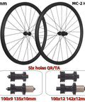 Road Ready Carbon Clincher Disc Wheelset For 700c Road Bikes Tubeless Compatible 32mm Rim Depth with 24H Front And Rear Spokes