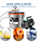 PB Motor Tech 5-gallon vacuum chamber kit with 4.5 CFM vacuum pump and tempered glass lid