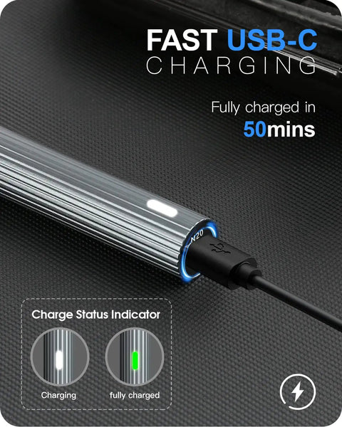 Mini Electric Screwdriver 62 in 1 cordless precision power tool kit with USB-C charging cable and status indicator light