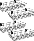 Four Pack Extra Large Slatwall Baskets For PVC Slatwall Panels Hanging Wire Storage Bins 24 By 12 By 4 Inches Ventilated Organizer Bins