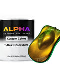 High Definition Automotive Colorshift Paint Basecoat And Midcoat Gallon Kit Ready To Spray In Minutes With Compatible Medium Reducer, T-Rex Colorshift paint and spray can.