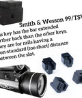Universal Key Adapter Kit For TLR 1 And TLR 2 Rails 69260 Replacement Parts with Smith & Wesson key for secure pistol mount.