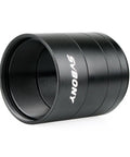 Dual Sided Extension Tube Kit M42x0.75 and T2 Threads for Astro Photography, black anodized metal construction, side view