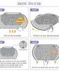 Instructions for using Rotating Lazy Susan Turntable Organizer Rectangular 16.5 Inch By 11.1 Inch for fridge, pantry, and countertop.