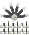 24 Piece Furniture Connecting Kit With 35mm Plastic Cam Locks Eccentric Wheels Dowels And Screws For Cabinet And Furniture Assembly Hardware Pro Grade Replacement Parts For Secure Fastening And Easy Adjustable Fit displayed.