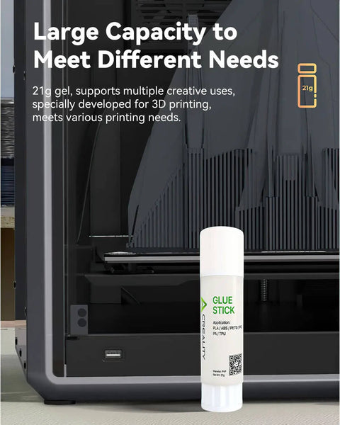 21g tube of 3D Printer Glue Sticks PVP Solid Adhesive For Build Plate And Hot Bed Enhanced Adhesion To Prevent Warping For PLA ABS PETG