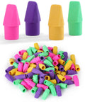 Dope Colorful Pencil Top Erasers Set 120 Latex-Free Cap Tops That Fit All Standard Pencils Erases Cleanly And Reduces Smudging