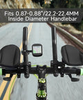 Aero Bar Bike GPS Mount with GoPro Adapter installed on black handlebars, compatible with 22.2mm and 22.4mm bars, in motion.