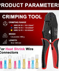 Go To Ratcheting Crimping Tool For Heat Shrink Connectors And Insulated Terminals Awg 20 To 10 Heavy Duty Grease Monkey Approved Wire Crimper smooth grip 9 inch tool with color coded jaws