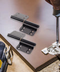 Heavy Duty Bathroom Door Hinges Black Lift Off Replacement Set 4 Pack For Interior Shower And Cabinet Doors Tough Smooth Action Hinge Set