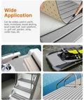 EVA Foam Boat Flooring With 3M Adhesive Backing Non Slip Faux Teak Decking used on various watercraft and decks
