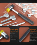 15 Piece Leather Corner Punch Set With Half Round And End Punches 10 To 40mm Pro Grade Alloy Steel Leather Craft Kit