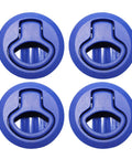 Four blue 2.4 Inch Flush Pull Slam Latch Round Door Locking Handle For Boats And Cabinets Deck Locker Beefy Black Metal Hardware