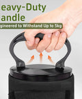 Heavy-duty handle on Large Capacity Golf Shag Bag With Detachable Aluminum Tube Ball Retriever Holds Up To 90 Balls