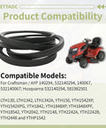 Beefed Up One Half Inch By 82 Inch Drive Belt Replacement For Riding Mowers And Lawn Tractors next to mower image