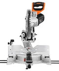 Front view of Sliding Compound Miter Saw With 12-Inch Blade, 15 Amp Motor, 60-Tooth Corded Double Bevel, LED Precision Alignment