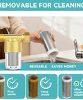 Heavy Duty Copper Water Filter For Washing Machines And Showers, 40 Micron Impurity Filtration, removable stainless filter cleaning