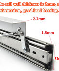 Badass Heavy Duty Steel Drawer Slides With Smooth As Butter Soft Close Glide For Extendable Desk Cabinet Hardware Rust Proof Cold Rolled Steel Easy Install Knockout Furniture Upgrade showing a close-up of the 2mm thick steel rail and soft close mechanism.