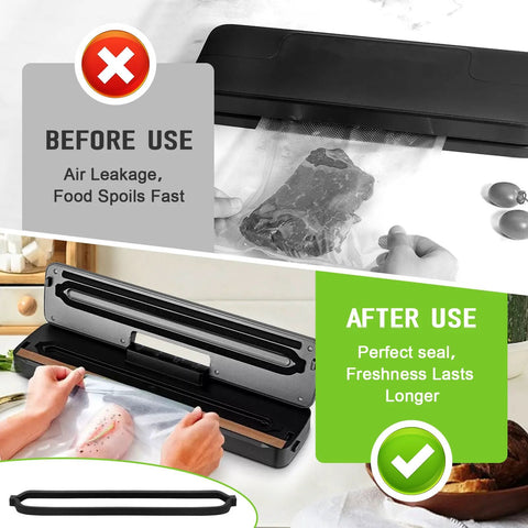 Six-pack black gasket replacements for Geryon vacuum sealers (E2900/E2901/E5700)