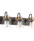 Vintage Black Bathroom Vanity Light Fixtures Over Mirror Three Light Glass Globe Lighting With Oil Brushed Bronze Base Easy Install Includes Hardware Dope Modern Glam Bath Decor featuring three bubble glass globes on oil rubbed bronze base.