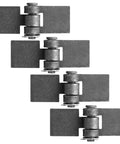 Beefy 4 Pack Heavy Duty Weld-On Steel Butt Hinge 4-1/2 In By 1-5/8 In, 7/32 In Thick, 280 Degree Swing, low carbon steel, natural finish