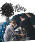 500 Piece Spring Wave Washer Kit Compression Metal Washers For Screws And Bolts Assorted Sizes Heavy Duty Wave Springs For Thrust Loading Durable High Precision Washers For Mechanical Assemblies, black wave washers for car repair