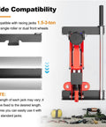 Wall Mounted Floor Jack Stand Storage For Racing Jacks 1.5 To 3 Tons, Universal Wall Rack Brackets with racing jack compatibility