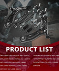 Solid Front Lower Control Arm Kit With Ball Joints And Sway Bar Links Plus Tie Rods Fits VW Jetta 2011 To 2018 top view