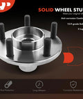 Two Front Wheel Bearing And Wheel Hub Kit With 5-Lug For Ford Transit Connect 2010 2011 2012 2013, durable steel visible