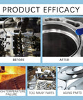 Portable Waterproof Engine Repair Sealant Kick Those Drips To The Curb With Rock Solid Bonding Built Tough For Grease Monkey Jobs High Performance Underhood Fix For Coolant And Oil Leaks Fast Setting Heavy Duty Adhesive Solution 2 Pack product efficacy image showing before and after sealing engine parts.