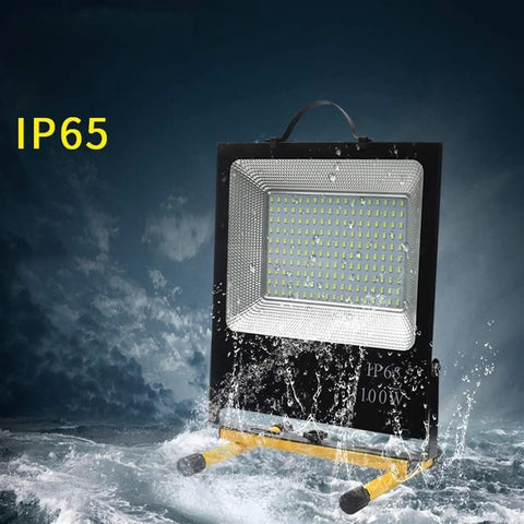 JUDYSSY Led Flood Light Emergency Portable Searchlight Mobile Portable Chargin, White Light,150w, IP65 rated, 100W waterproof design.
