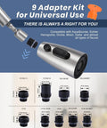 Built Tough Stainless Steel Kitchen Faucet Head Replacement adapters kit showcasing 9 compatible sizes for easy installation.