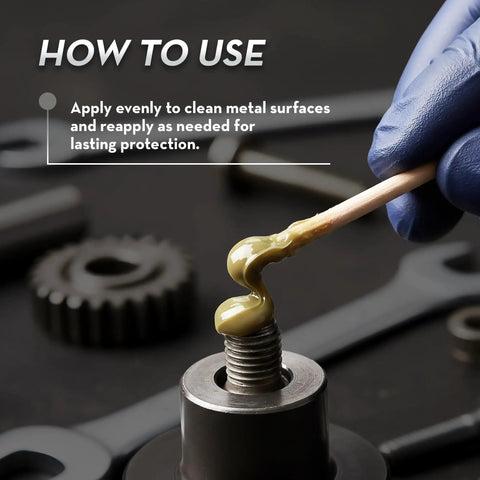 Applying White Lithium Complex NLGI 2 High Temp EP Multi Purpose Grease 14 Oz Tube on metal bolt to cut friction.