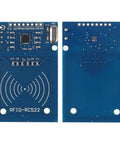 Image of 5Pcs RFID Kit With Mifare RC522 Reader Module For Development Projects, RF IC Card Sensor Module front and back view.